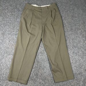 Bernini Signature Men's Dress Pants 36x30 Brown Pleated Tessuto Italy‎